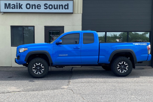 Toyota 2017 Tacoma with professional window tint in North Bay